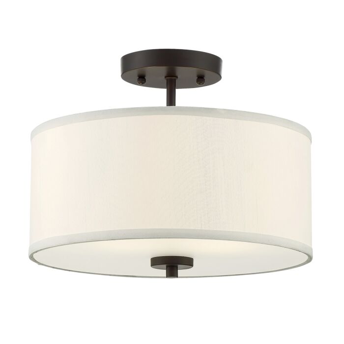 Trade Winds Cassie Drum Semi Flush Mount Ceiling Light in Oil Rubbed Bronze