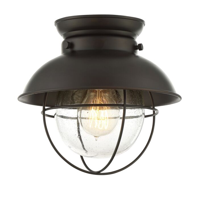 Trade Winds Lakeshore Semi Flush Mount Ceiling Light in Oil Rubbed Bronze