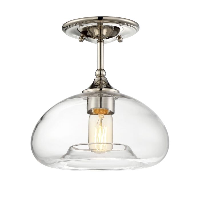 Trade Winds Lighting 1 Light Ceiling Light In Polished Nickel