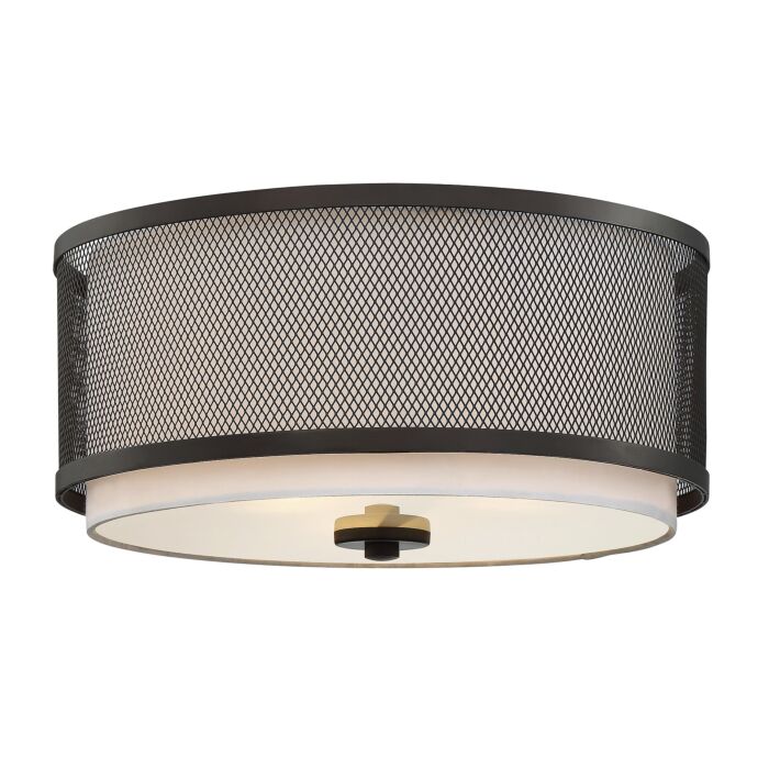 Trade Winds Fremont 3 Light Flush Mount Ceiling Light in Oil Rubbed Bronze