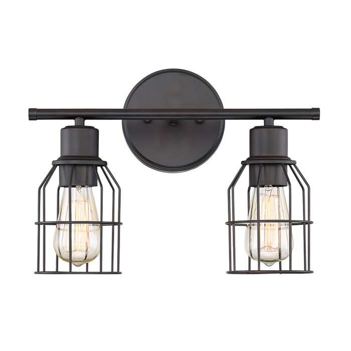 Trade Winds Lighting 2 Light Bathroom Vanity Light In Oil Rubbed Bronze