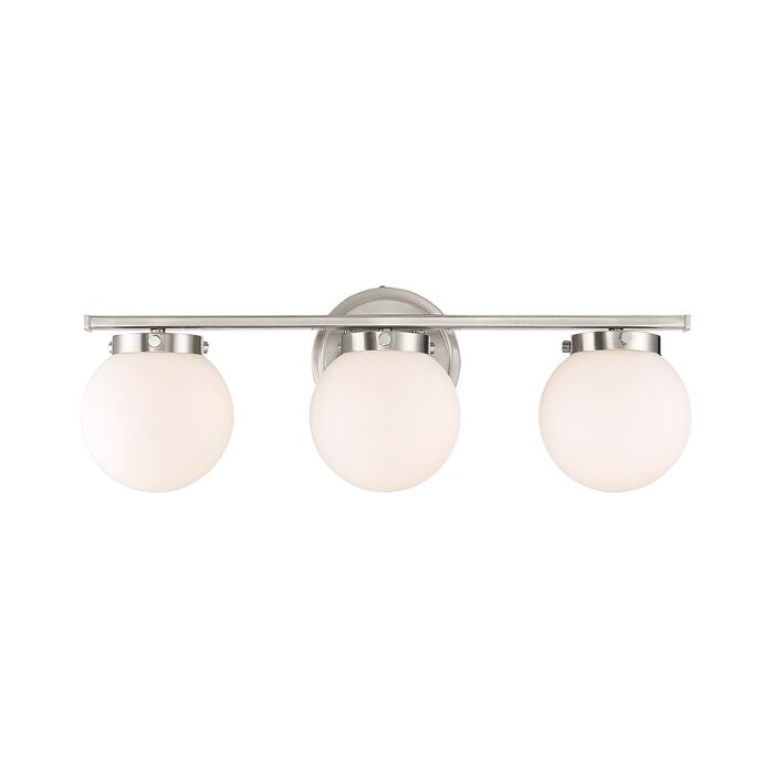 Trade Winds Antoinette 3 Light 24 Inch Bathroom Vanity Light in Brushed Nickel