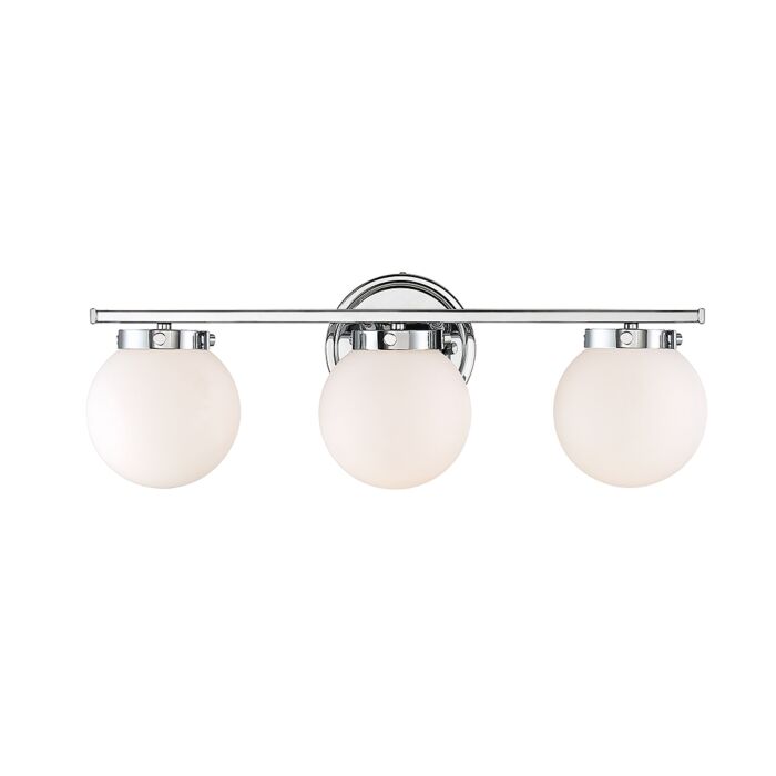 Trade Winds Antoinette 3 Light 24 Inch Bathroom Vanity Light in Chrome