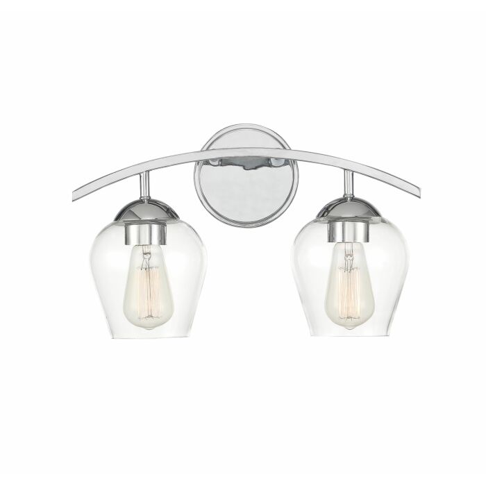 Trade Winds Hannah 2 Light Bathroom Vanity Light in Chrome