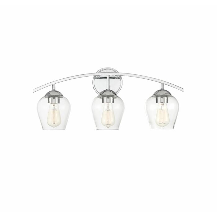 Trade Winds Hannah 3 Light Bathroom Vanity Light in Chrome