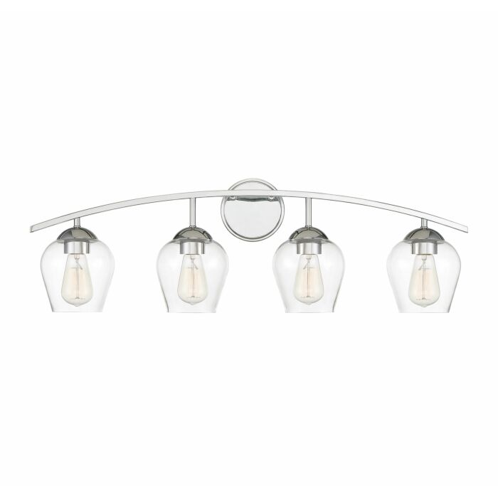 Trade Winds Lighting 4 Light Bathroom Vanity Light In Chrome