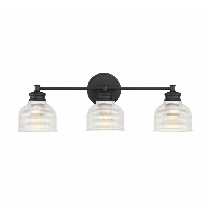 Trade Winds Lighting 3 Light Bathroom Vanity Light In Matte Black