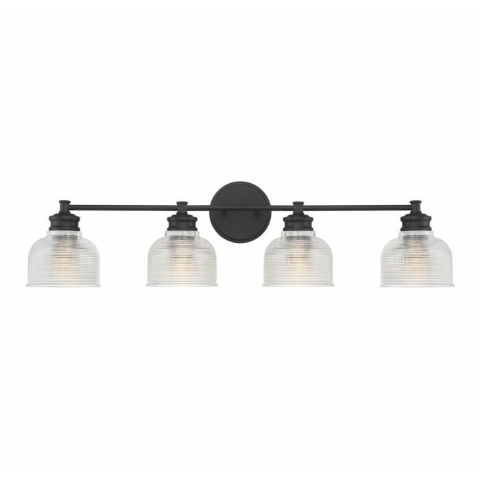 Trade Winds Lighting 4 Light Bathroom Vanity Light In Matte Black