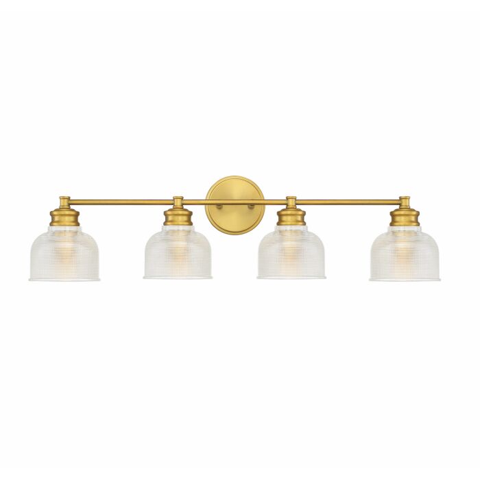 Trade Winds Lighting 4 Light Bathroom Vanity Light In Natural Brass