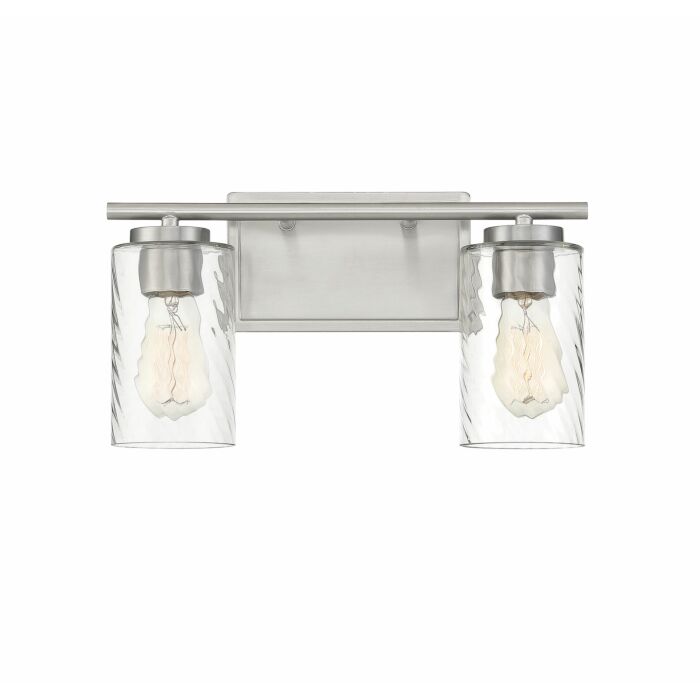 Trade Winds Raymond 2 Light Bathroom Vanity Light in Brushed Nickel