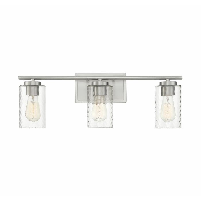 Trade Winds Raymond 3 Light Bathroom Vanity Light in Brushed Nickel