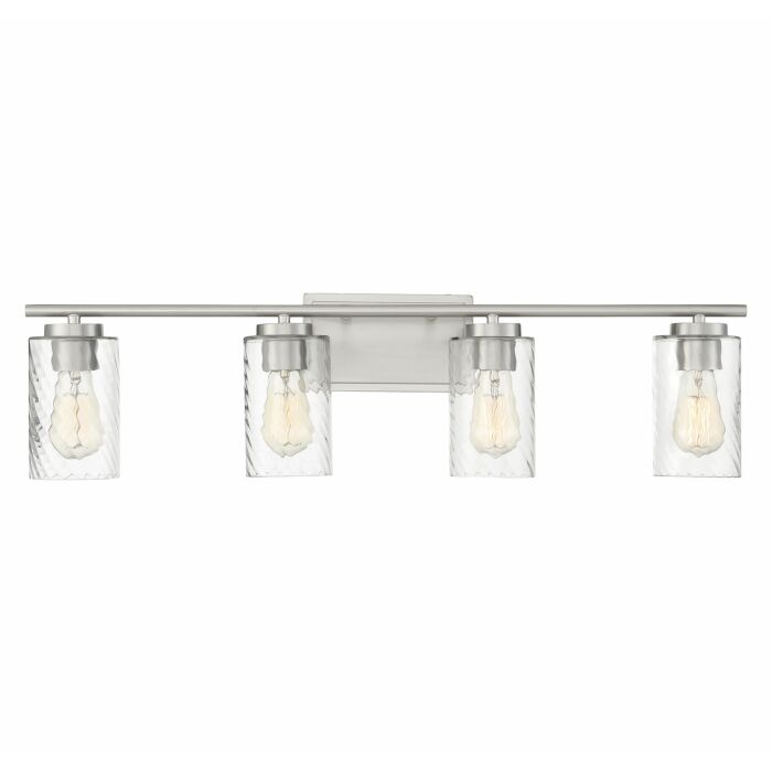 Trade Winds Raymond 4 Light Bathroom Vanity Light in Brushed Nickel