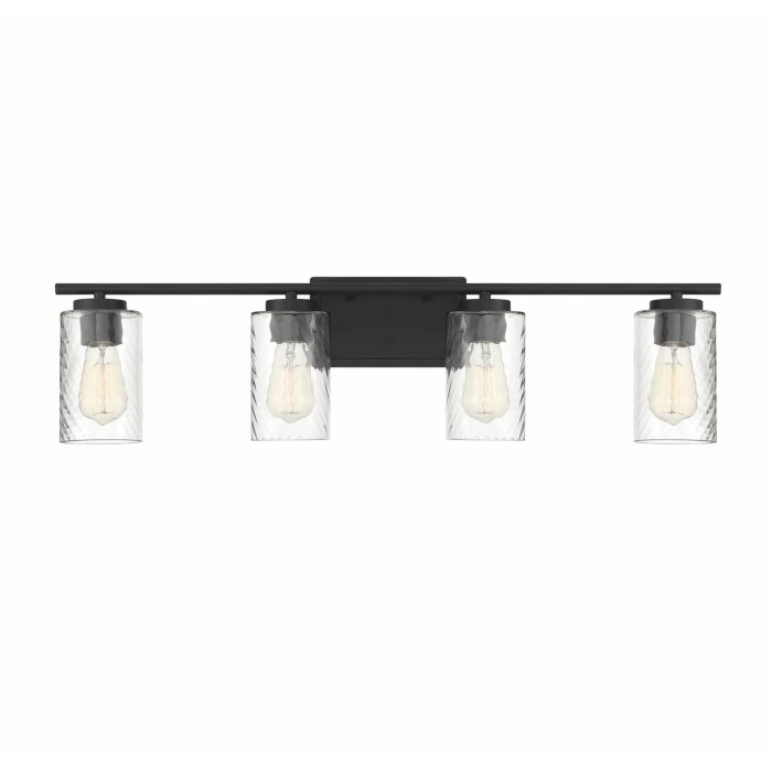 Trade Winds Raymond 4 Light Bathroom Vanity Light in Matte Black