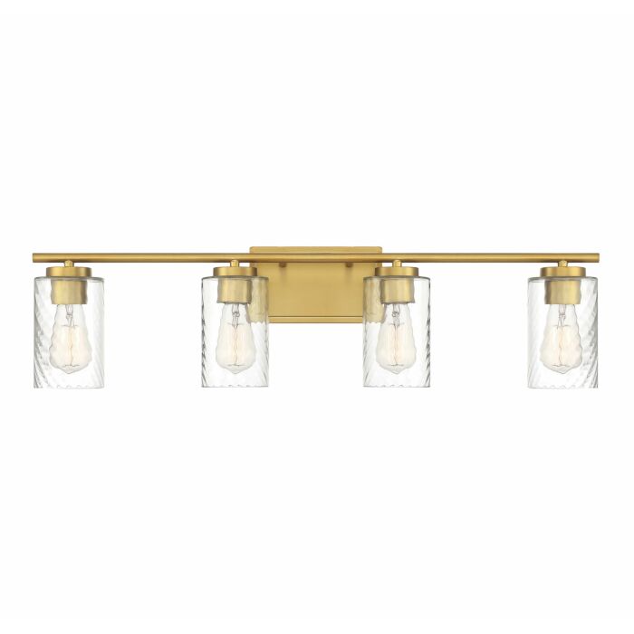Trade Winds Raymond 4 Light Bathroom Vanity Light in Natural Brass