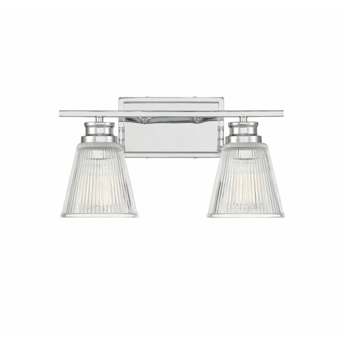 Trade Winds Lighting 2 Light Bathroom Vanity Light In Chrome
