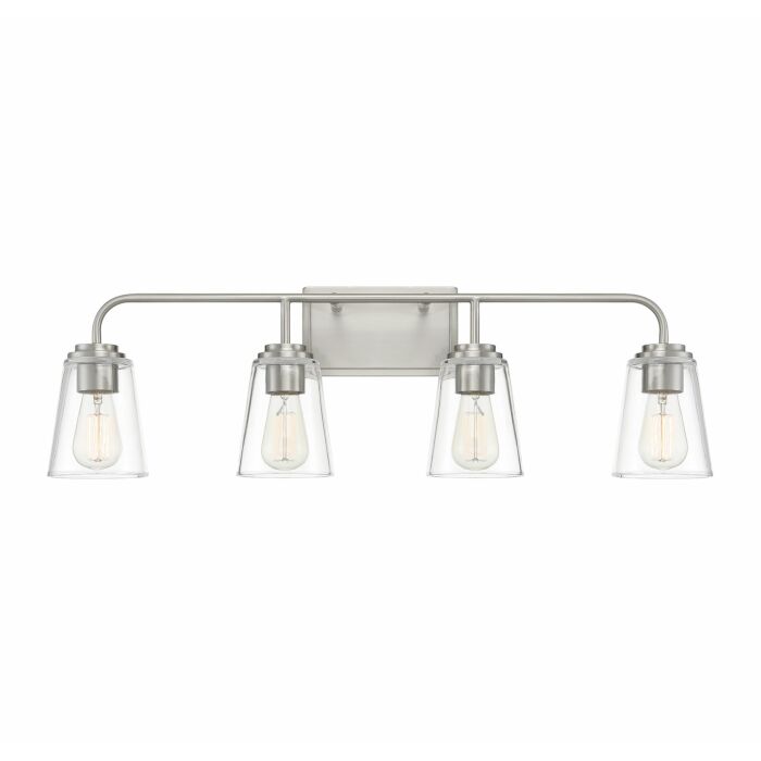Trade Winds Wickford 4 Light Bathroom Vanity Light in Brushed Nickel
