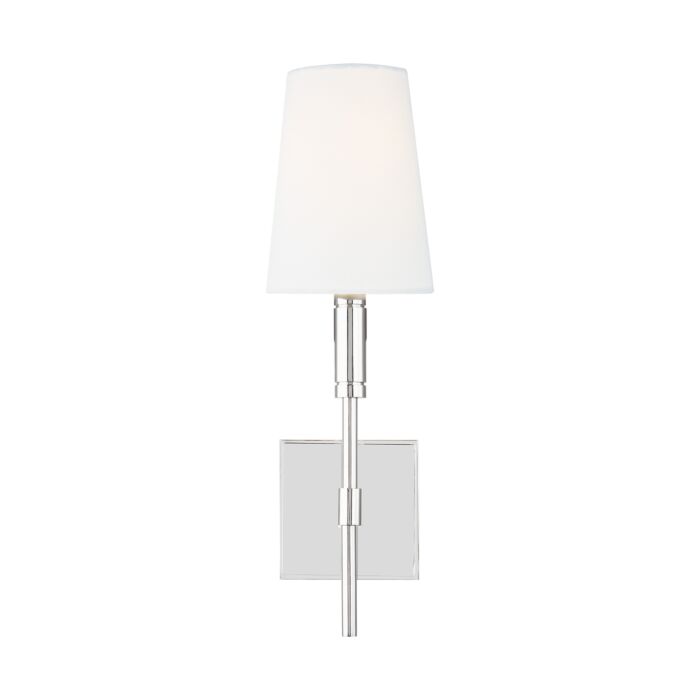 Beckham Classic Wall Sconce in Polished Nickel by Thomas O'Brien
