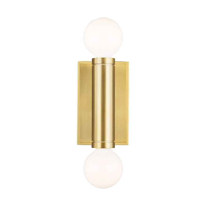 Beckham Modern 2 Light Wall Sconce in Burnished Brass by Thomas O'Brien