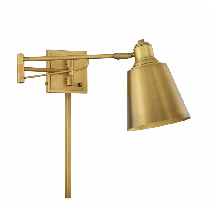 Trade Winds Lighting 1 Light Wall Sconce In Warm Brass