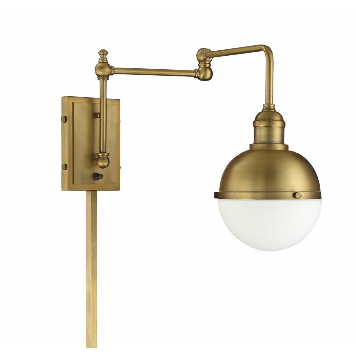 Trade Winds Arlington Wall Sconce in Warm Brass