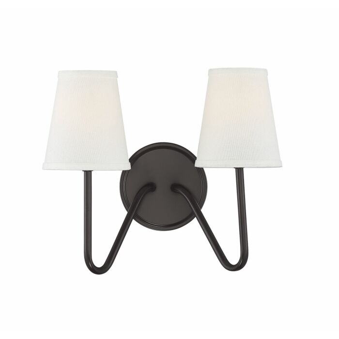 Trade Winds Lighting 2 Light Wall Sconce In Oil Rubbed Bronze