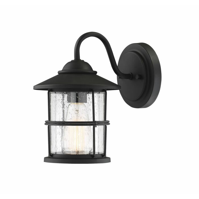 Trade Winds Lighting 1 Light Wall Sconce In Matte Black