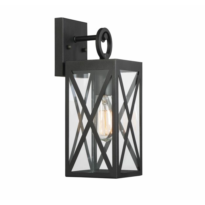 Trade Winds Lighting 1 Light Wall Sconce In Black
