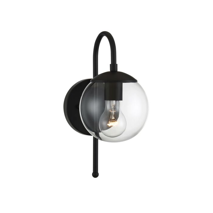 Trade Winds Lighting 1 Light Wall Sconce In Matte Black