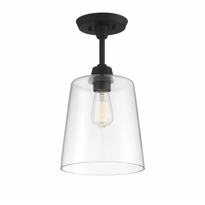 Trade Winds Lighting 1 Light Ceiling Light In Matte Black