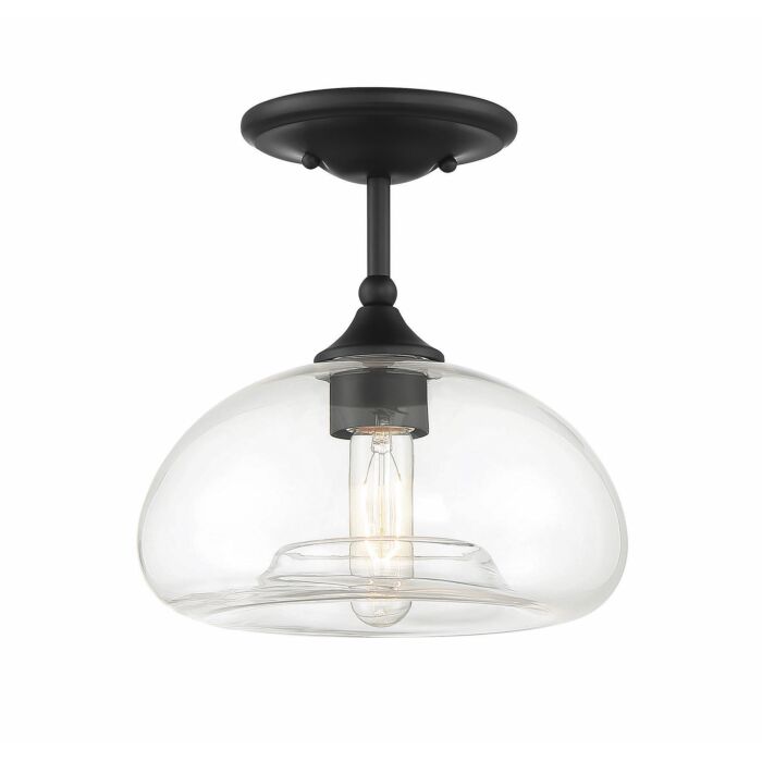 Trade Winds Lighting 1 Light Ceiling Light In Matte Black