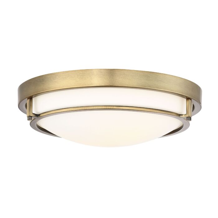 Trade Winds Felton 2 Light Flush Mount Ceiling Light in Natural Brass