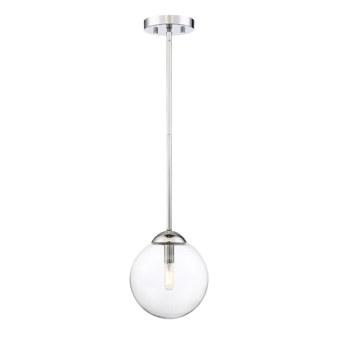 Trade Winds Chelsea Glass Pendant Light in Chrome