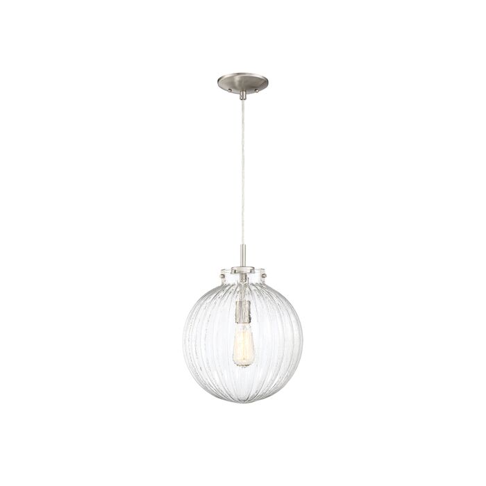 Trade Winds Lighting 1 Light Pendant Light In Brushed Nickel