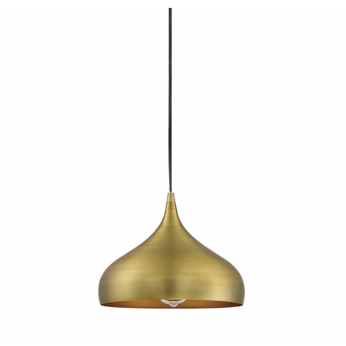 Trade Winds Lighting 1 Light Pendant Light In Warm Brass