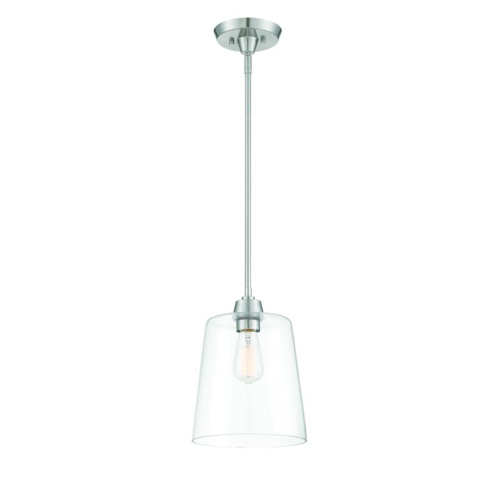 Trade Winds Lighting 1 Light Pendant Light In Brushed Nickel
