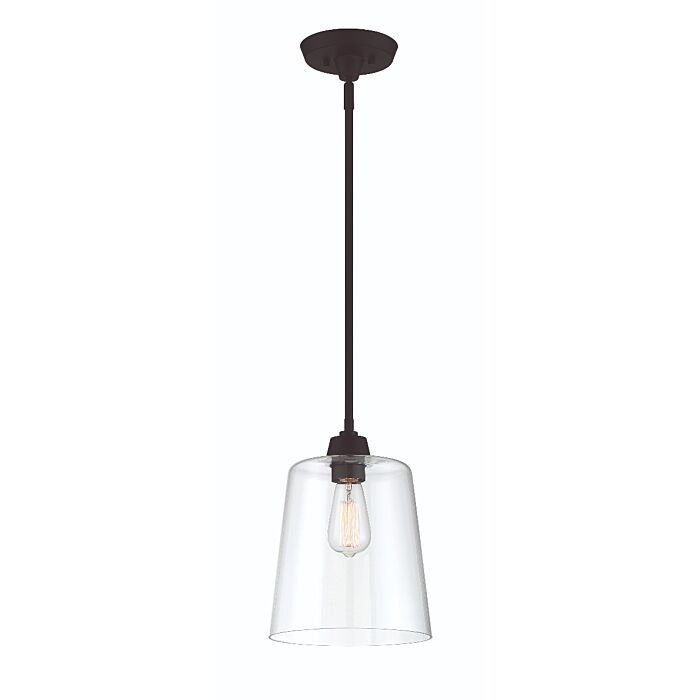 Trade Winds Lighting 1 Light Pendant Light In Matte Black