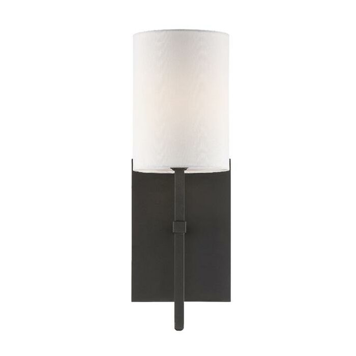 Crystorama Veronica 17 Inch Wall Sconce in Black Forged