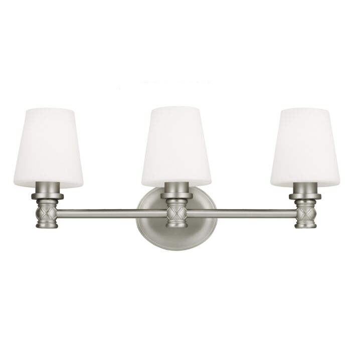 Feiss Xavierre 3 Light Bathroom Vanity Light in Satin Nickel