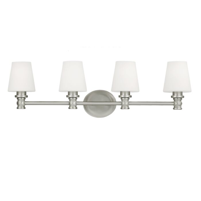 Feiss Xavierre 4 Light Bathroom Vanity Light in Satin Nickel