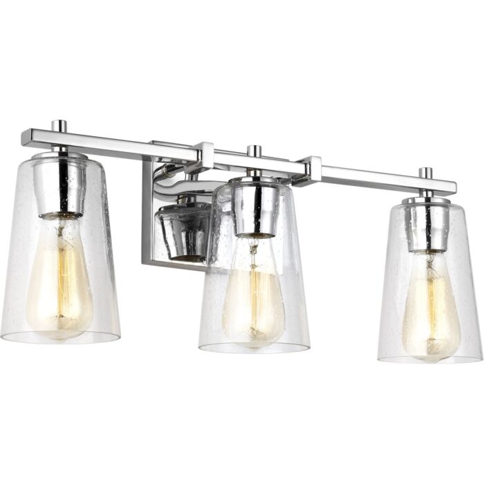 Mercer 3 Light Bathroom Vanity Light in Chrome by Sean Lavin