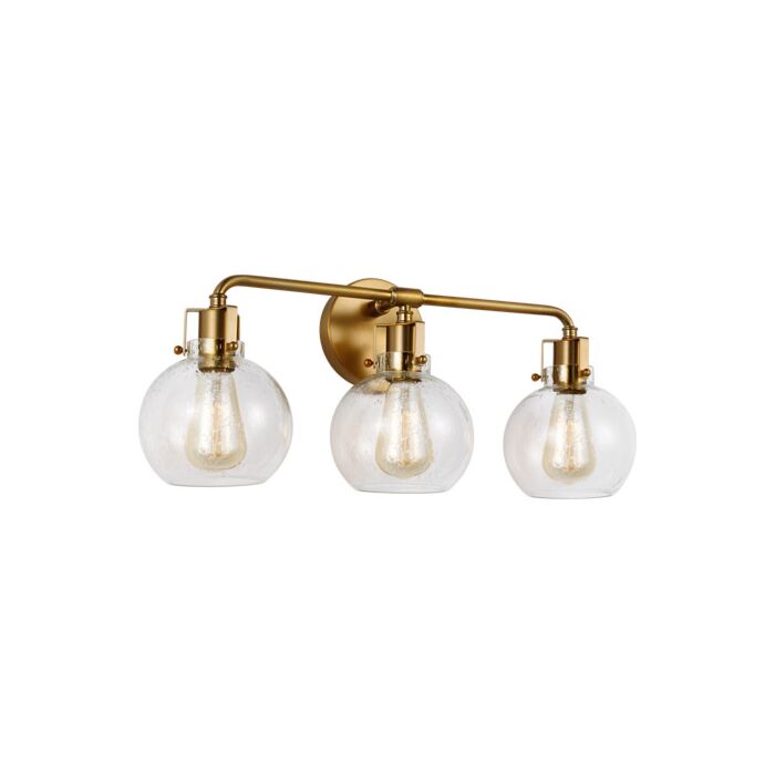 Clara 3 Light Bathroom Vanity Light in Burnished Brass by Sean Lavin