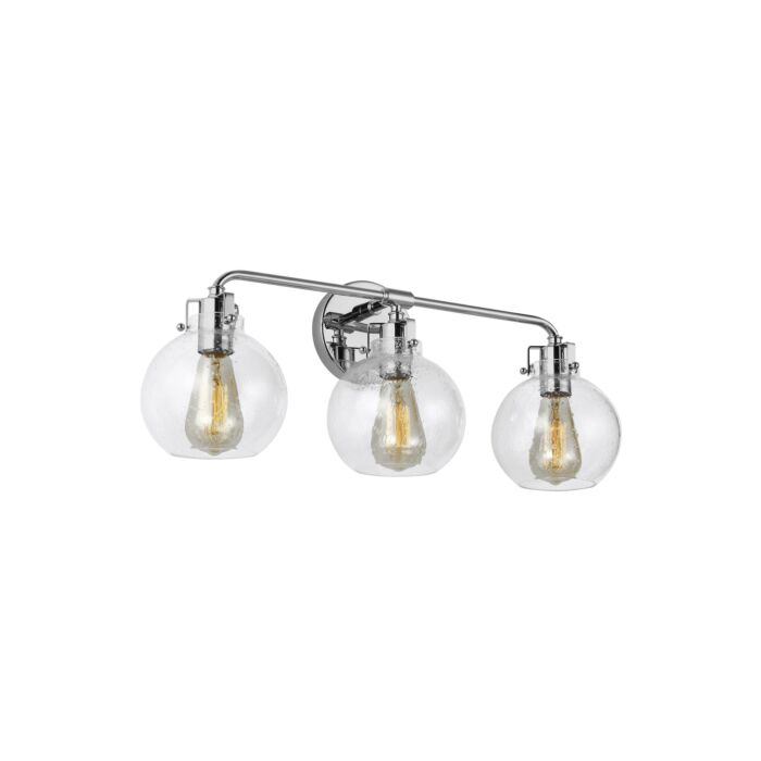 Clara 3 Light Bathroom Vanity Light in Chrome by Sean Lavin