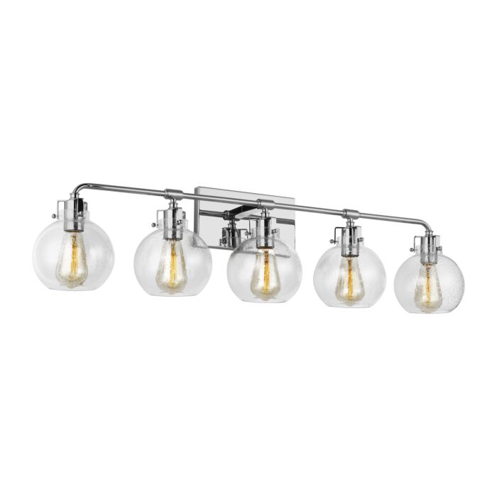 Clara 5 Light Bathroom Vanity Light in Chrome by Sean Lavin