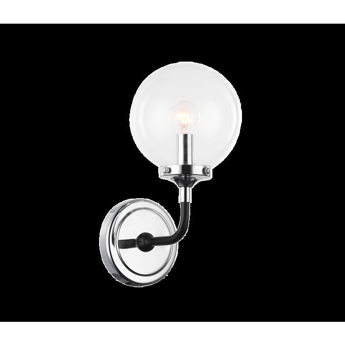 Matteo Particles 1 Light Wall Sconce In Black & Chrome