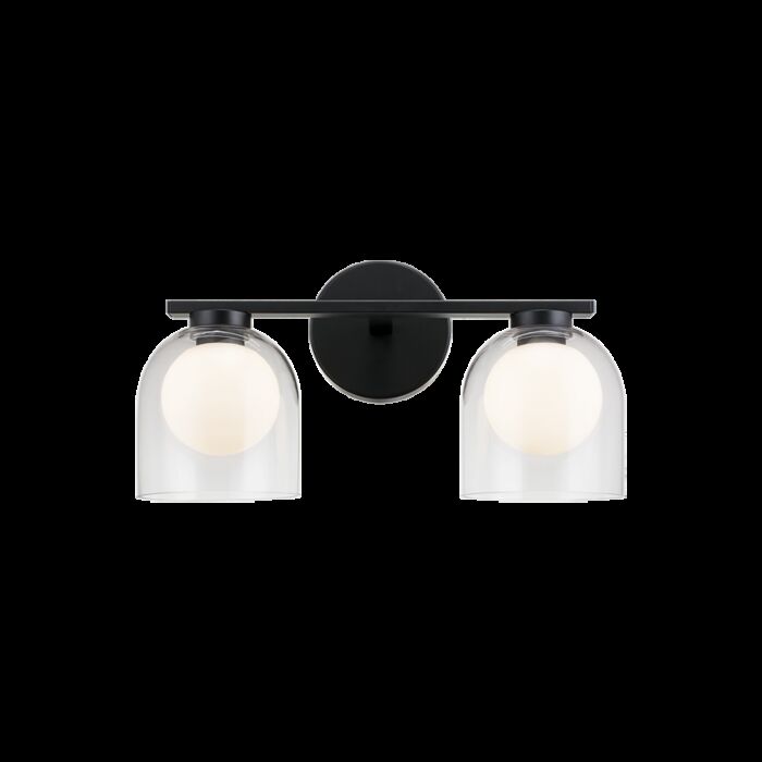 Matteo Derbishone 2 Light Wall Sconce In Black