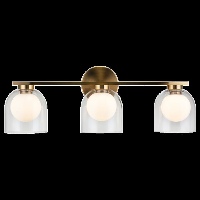 Matteo Derbishone 3 Light Wall Sconce In Aged Gold Brass