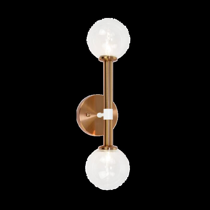 Matteo Stellar 2 Light Wall Sconce In Aged Gold Brass