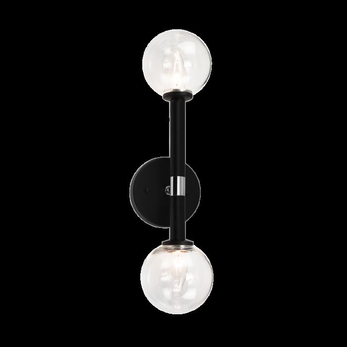 Matteo Stellar 2 Light Wall Sconce In Black