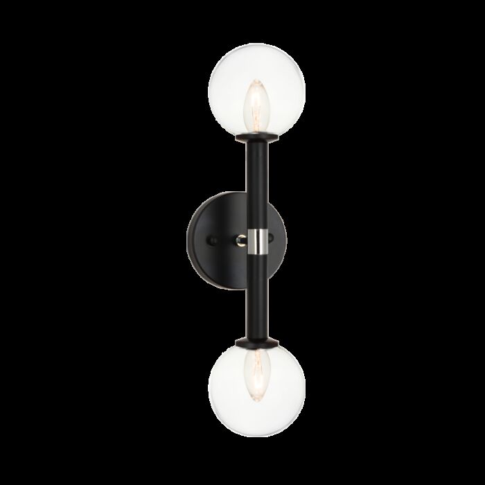 Matteo Stellar 2 Light Wall Sconce In Black