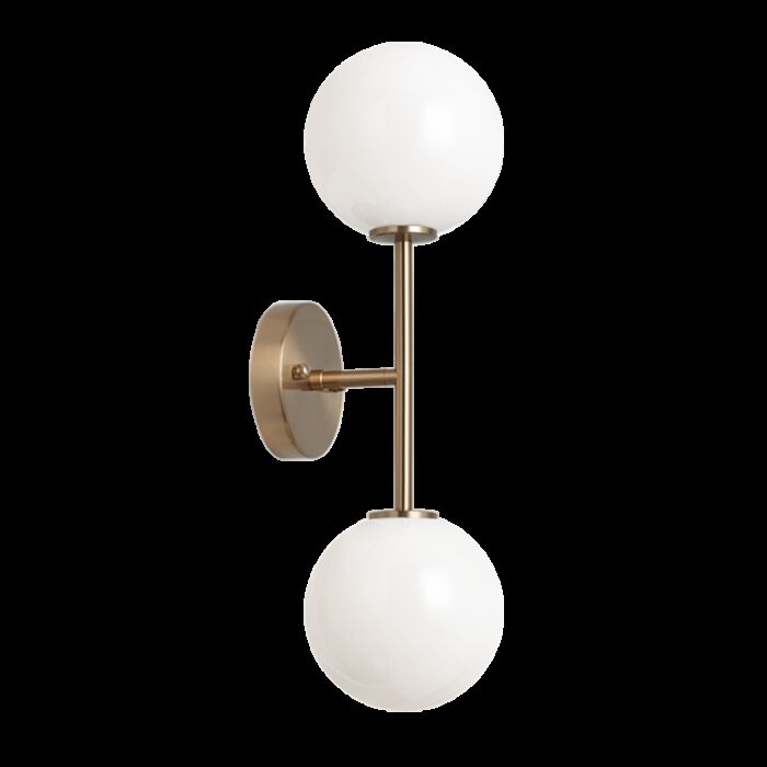 Matteo Novo 2 Light Wall Sconce In Aged Gold Brass